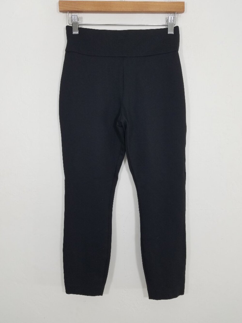 Express Columnist Cropped High Rise Stretch Pull-On Pants Black Size XS